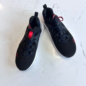 PUMA Softride ENZO 5 Kids Size 3 Black Red Sneakers